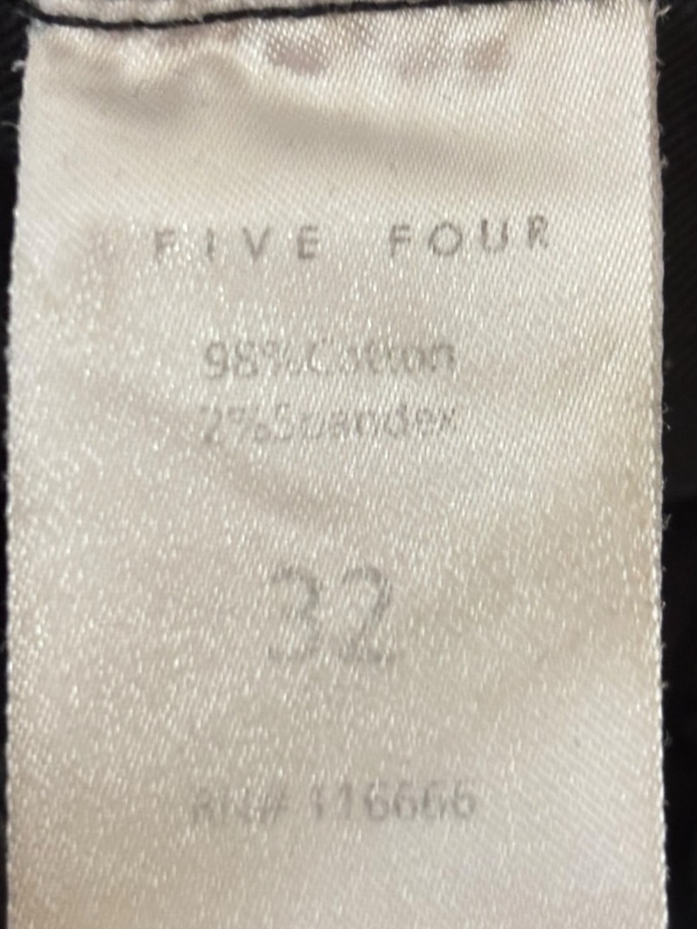 Five Four Men's Black Robles Straight Jeans Size 32 - Picture 6 of 6